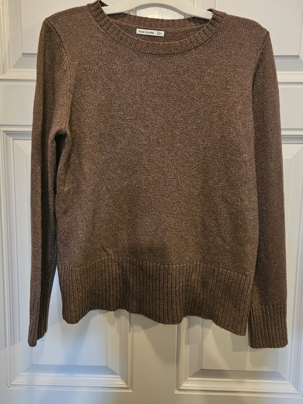 Pink Clover Women's Chestnut Brown Crewneck Sweater